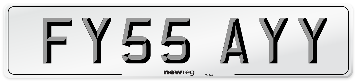 FY55 AYY Number Plate from New Reg